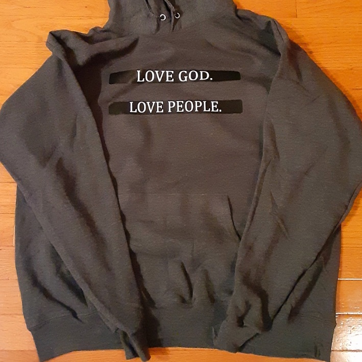 Brand New Hoodie Love God Love People&acirc;